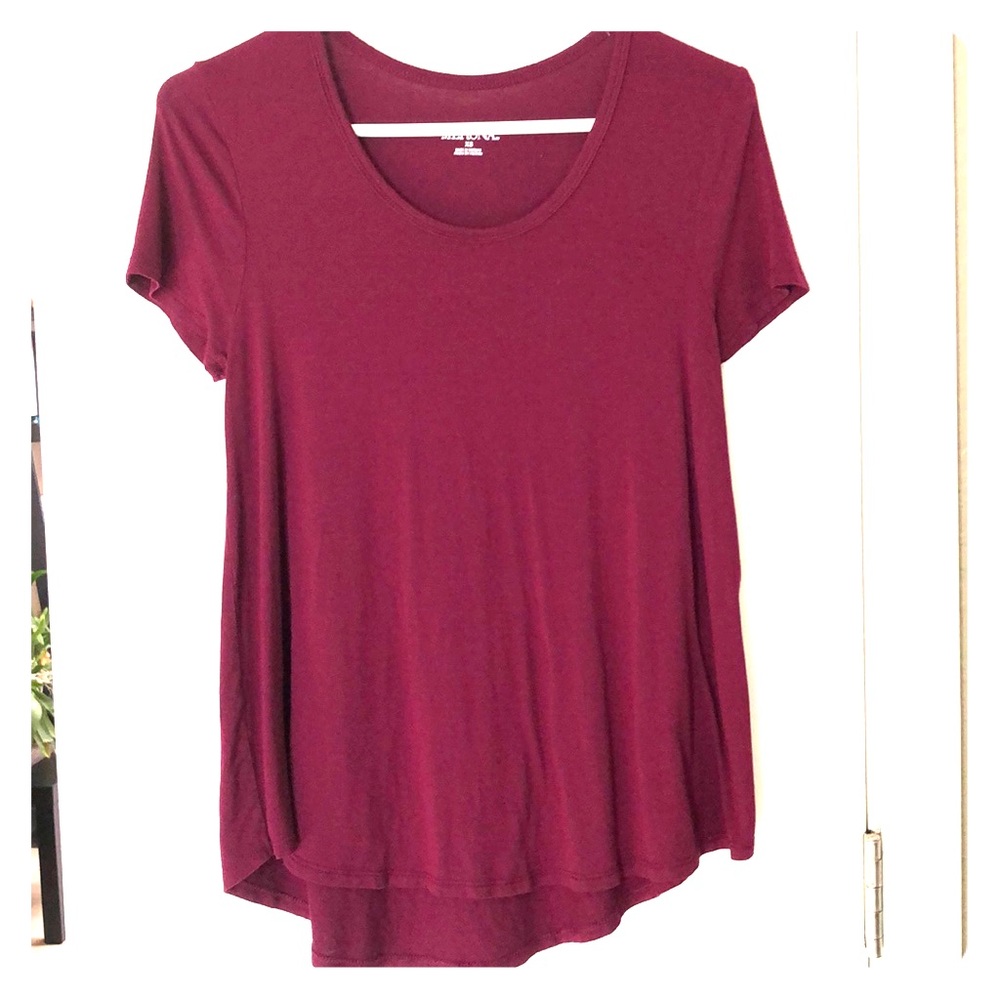 Merona short-sleeved maroon top